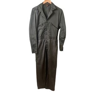 VTG Walls Green Coveralls Jumpsuit‎ Lightweight Full Zip Snap Legs 40L USA Men's